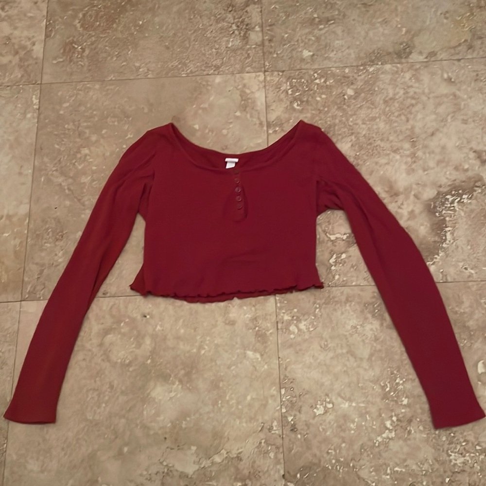 Red Long Sleeve Top from Target